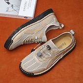 baratos Sapatos Casuais com Cadarço-Tênis aquáticos masculinos bege para atividades ao ar livre - respiráveis, de secagem rápida, com cadarço, ideais para caminhadas na praia, atividades aquáticas, viagens ao ar livre e uso casual no verão.