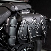 cheap Accessories and More-Western Retro Vintage Punk &amp; Gothic Saddlebags Motorcycle Bag Side Bags Riders Skull Western Revival Fancy Dress Unisex Halloween Carnival Saddlebags
