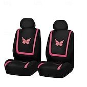 baratos Capas para bancos de automóveis-4PCS Cobertura de Cadeira Automotiva para Bancos dianteiros Prevenir Manchas para Carro de passeio / SUV / Carro
