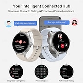 cheap Smartwatch-Smart Watch for Women, 1.27" Round Display Elegant Smartwatch with AI Voice Assistant, SpO2 Heart Rate Sleep Monitor, 100+ Watch Faces, Fashion Fitness Tracker for Android iOS