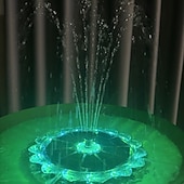 abordables Underwater Lights-Solar Fountain Lights Outdoor Waterproof, RGB Color Changing Floating Fountain Light for Pool Pond Bird Bath Aquarium Fish Tank, Solar Powered Mini Water Fountain Pump for Garden Patio Summer Party De