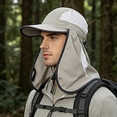 tanie Akcesoria sportowe i outdoorowe-Kapelusz Czapka turystyczna Czapka wędkarska Kapelusz Kapelusz kempingowy Wodoodporny Ochrona przed słońcem Ochrona UV Lato Wiosna Jesień z osłoną twarzy i klapką na szyję Ochrona przed słońcem