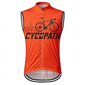 economico Maglie da uomo-Per uomo Gilet da ciclismo Maglia da Ciclismo Geometrico Senza Maniche Bicicletta Gilet / Panciotto Maglia Top con 3 tasche posteriori Asciugatura Rapida Tasca Posteriore Traspirante Gli sport Nero