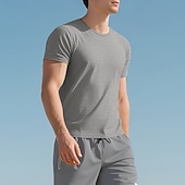 economico T-shirt e Canottiere da Corsa-Per uomo Tinta unita T-shirt da corsa Maglia a compressione Maglia atletica Sport in alto Estate Primavera Classico Manica Corta Asciugatura Rapida Leggero Traspirante Allenamento in Palestra