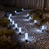 cheap Pathway Lights &amp; Lanterns-Outdoor Solar Lights Colorful LED Icicle Garden Stake Lights, IP65, Warm Glow Landscape Lighting, Ideal for Courtyards, Lawns, Patios, Walkways, Fences, And Party Decorations Lighting  10led / 20led