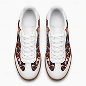 billige Men's Soccer Shoes-Men's USA Eagle Soccer Print Casual Sneakers Lace-Up Lightweight Comfort Walking Shoes Patriotic Football Fan Footwear for  Match Day, Sports Events, Travel and Everyday Streetwear