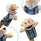 cheap Party Supplies-6pcs Family Hand Puppets Set, Soft Plush Human Puppets with Movable Mouths, Grandpa Grandma Dad Mom Son Daughter Puppets for Preschool Early Teaching, Role Play Storytelling for Toddlers Kids