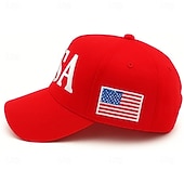  Boné comemorativo do 250º aniversário dos EUA (1776–2026), boné vermelho bordado, boné de beisebol patriótico com as letras "USA". &Bandeira americana para o Dia da Independência, 4 de julho, Dia da