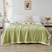 cheap Cooling Bedding-Cooling Blanket Summer Comforter Lightweight Cool Quilt Soft Breathable Air Conditioning Blanket Floral Summer Bedspread for Hot Sleepers Bedroom Home