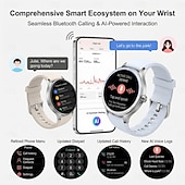 cheap Smartwatch-Smart Watch for Women, 1.27" Round Display Elegant Smartwatch with AI Voice Assistant, SpO2 Heart Rate Sleep Monitor, 100+ Watch Faces, Fashion Fitness Tracker for Android iOS
