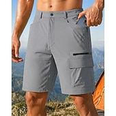 cheap Bottoms-Men's Outdoor Shorts Cargo Shorts Hiking Shorts Combat Shorts Summer Spring Autumn / Fall Outdoor Regular Fit Waterproof Quick Dry Lightweight Breathable Shorts Zippers Pocket Dark Grey Khaki Camping