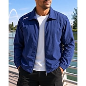 abordables Chaquetas de correr-Hombre Color sólido Chaqueta para correr Chaqueta para exteriores Verano Primavera Full Zip Manga Larga Deportivo Protección Solar Ligero Transpirable Tenis Golf Corriendo Gris oscuro Azul Gris Claro