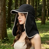 tanie Akcesoria sportowe i outdoorowe-Kapelusz Czapka turystyczna Czapka wędkarska Kapelusz Kapelusz kempingowy Wodoodporny Ochrona przed słońcem Ochrona UV Lato Wiosna Jesień z osłoną twarzy i klapką na szyję Ochrona przed słońcem