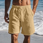 economico Vacanza-Per uomo Pantaloncini Estivi Shorts da Spiaggia Pantaloncini larghi Coulisse Elastico in vita Puro Semplice Comodità Traspirante Lunghezza al ginocchio Casuale Quotidiano All'aperto Stile Classico