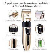 cheap Hair Care-Electric pet grooming scissors, electric pet shaving tools electric razor Hair clippers Nail clippers 4 replaceable guide combs Scratch sharpener Charging cable