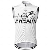 economico Maglie da uomo-Per uomo Gilet da ciclismo Maglia da Ciclismo Geometrico Senza Maniche Bicicletta Gilet / Panciotto Maglia Top con 3 tasche posteriori Asciugatura Rapida Tasca Posteriore Traspirante Gli sport Nero