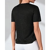billiga Löpar-T-shirts och linnen-Dam Solid färg T-shirt för jogging Löpartopp Sport topp Sommar Vår Kortärmad Snabb tork Fuktabsorberande Andningsfunktion Gymträning Tennis Golf Löpning Svart Sportkläder Sportkläder
