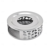 economico Stoccaggio cucina-Fornello a candela in acciaio inox, riscaldatore portatile per caffè a lunga durata con mantenimento del calore, mini fornello multifunzionale per riscaldare il bollitore all'aperto, perfetto per
