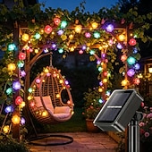 cheap Solar Outdoor Lights-Solar Rose Fairy String Lights 30/50 LEDs  Outdoor Waterproof Atmosphere Lights for Gardens Balconies Fences Holiday Wedding Party Decoration