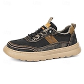 economico Scarpe Casual con Lacci-Sneakers casual da uomo in denim blu, stringate, leggere e comode, scarpe basse alla moda per tutti i giorni, viaggi, uscite del fine settimana e stile smart casual.
