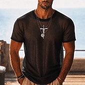 abordables T-shirts tropicaux de vacances-Camiseta de malla transparente para hombre, camisa de playa translúcida, top de verano para discoteca para hombre
