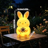 abordables Éclairage paysager-Lampes solaires d'extérieur en forme d'animaux, figurines lumineuses étanches en plastique représentant un lapin et un hibou, lampes décoratives solaires pour terrasse, pelouse, allée, parterre de