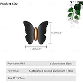 cheap Outdoor Wall Lights-Wall lamp Outdoor Wall Light Butterfly Design 3000K 10W IP65 Waterproof Up and Down Light Modern Minimalist Aisle Stairs Courtyard gate Super Bright led Outdoor Wall Light Warm White