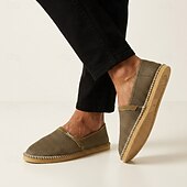 voordelige Slip-On Casual Schoenen-Khaki gebreide instappers voor heren, lichtgewicht, ademend en comfortabel om in te wandelen, casual lage schoenen voor dagelijks gebruik, reizen, autorijden en een ontspannen weekendstijl.