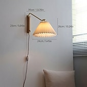 levne Nástěnná LED svítidla-lightinthebox vintage nástěnná svítidla se zástrčkovým kabelem a vypínačem dřevěné nástěnné svítidlo e27 ložnicové noční lampičky nastavitelný mosazný držák vnitřní nástěnné osvětlení obývacího