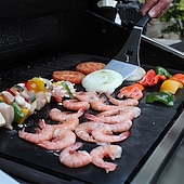 cheap Grills &amp; Outdoor Cooking-Set of 5 High-Temperature Resistant Non-Stick BBQ Mats, Oven and Microwave Mats, Outdoor Picnic and Barbecue Non-Stick Grilling Mats