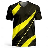 billiga Löpar-T-shirts och linnen-Herr Abstrakt Fotbollssommar Global matchning Tröjor T-shirt för jogging Sommar Färgblock Kortärmad UPF 50 Snabb tork Andningsfunktion casual Löpning Joggning Kondition Blå Gul Purpur Sportkläder