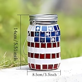 economico Illuminazione vialetto-Luci a mosaico impermeabili a forma di bandiera americana in due pezzi per il 250° anniversario dell'indipendenza degli Stati Uniti (4 luglio), perfette per esterni, patio, giardino, terrazza, scalini