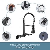 halpa Kitchen Faucets-Kitchen faucet - Two Handles Two Holes Electroplated / Painted Finishes Pull-out / Pull-down / Standard Spout / Tall / High Arc Wall Mounted Modern Contemporary Kitchen Taps
