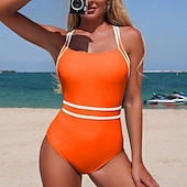 economico Surfing Tankinis &amp; Bikinis-Per donna Costume Intero Incrociato dietro Costume da Bagno Floreale Costumi da bagno Nero Azzurro cielo Asciugatura Rapida Leggero Traspirante Senza Maniche - Surf Spiaggia Nuoto Estate Primavera