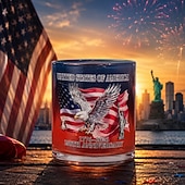  Whiskyflasche zum 250-jährigen Jubiläum der USA &Gläser-Set, patriotisches amerikanisches Dekanter-Geschenkset mit Adlerflaggen-Design, limitierte Bourbon-Scotch-Flasche und Whiskyglas (1776–2026) für