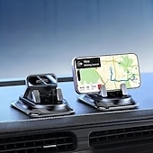 tanie Serwis pojazdów-2-częściowy uchwyt na telefon do deski rozdzielczej samochodu, obrotowy o 360° i regulowany uchwyt na nawigację samochodową z automatycznie regulowanym zaciskiem sprężynowym, umożliwiającym łatwą