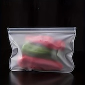 abordables Ustensiles et gadgets de cuisine-Lot de 8 sacs de conservation en silicone réutilisables, à fermeture automatique, parfaits pour les fruits, les légumes, les sandwichs et la viande – la solution idéale pour organiser votre