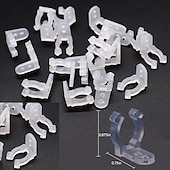 economico Accessori LED-20-200 pezzi 1/2 pollice applicabili per clip per luci a corda LED da 10-15 mm con 40-400 pezzi viti per clip di montaggio per luci a corda in PVC per esterni, ganci per Natale e matrimoni