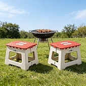 cheap Outdoor Recreation-1/2Pcs Foldable Office Stool, Stylish Lightweight Portable Folding Stool, Sturdy Durable Household Sitting Stool With Space-Saving Design, Easy To Store And Carry, Multifunctional Foldable Seat