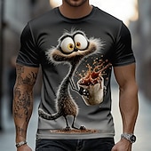  Miesten Eläin Kissa T-paita Lyhythihainen T-paita 3D-tulostus Tiukka pyöreä kaula-aukko Paita Hauska Kausaliteetti Päivittäin Katu Sininen Apila Khaki Kesä Kevät Vaatetus S M L XL 2XL 3XL