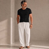 preiswerte Klassiker-Leichte Herren-Leinenhose aus Tencel für den Sommer