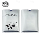abordables Porte-cartes RFID-Lot de 100 pochettes anti-RFID, protège-cartes de crédit ou pochettes pour passeport, protection contre le vol d'identité en voyage, porte-cartes fin et coloré pour portefeuille, protection antivol