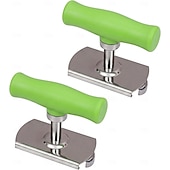 abordables Ouvre-bouteilles-Lot de 2 ouvre-bocaux ergonomiques en acier inoxydable, pour une ouverture facile des couvercles. Conception métallique durable pour bocaux et récipients alimentaires. Pince pour ouvrir les bocaux de