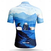 abordables Maillots Hombre-Hombre Maillot de Ciclismo Ombre Manga Corta Bicicleta Maillot Camiseta con 3 bolsillos traseros Resistente a los rayos UV Secado rápido Con bolsillos Cremallera delantera Deportes Amarillo Rojo Azul