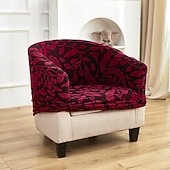 abordables Cubierta de sillón y silla sin brazo-1 Pingle Club Chair Cover, Fully Enclosed And Protected Sofa Chair Cover, Printed High Elasticity Full Coverage Armchair Sofa Cover, Household And internet Cafe Dust Cover, Easy To Clean Thin Printed