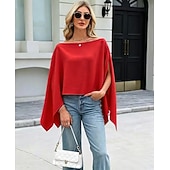 abordables Cape-Women's Wrap Mother's Wraps Bridal's Wraps Wedding Guest 's Wraps Cape Elegant Ladies Formal Style Sleeveless Chiffon Wedding Wraps With Pure Color For Daily Spring &amp; Summer