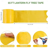 ieftine Gradinarit-Bandă adezivă pentru insecte târâtoare, 5 metri, pentru exterior, capcană lipicioasă galbenă, barieră lipicioasă, care protejează copacii, exterior, interior, pomi fructiferi, gazon, grădină,