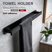 cheap Towel Bars-Towel Bar New Design / Self-adhesive / Creative Contemporary / Modern Stainless Steel + A Grade ABS / Stainless Steel 1PC - Bathroom Single / 1-Towel Bar Wall Mounted