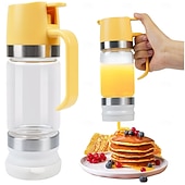 levne Kuchyňská úložiště-skleněný dávkovač medu se základnou &amp;rukojeť, sklenice na sirup/med bez kapání, skleněná konvice o objemu 355 ml vhodná na kávu, čaj, pro, nádoba na med bez rozlití pro stolní nebo komerční použití