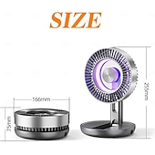 cheap Camping Lights &amp; Lanterns-2026 Upgrade Foldable LED Color Changing USB Rechargeable Quiet Mini Desktop Fan, 5-Speed Adjustable, Long Battery Life, Portable for Bedroom, Office, Dorm, Outdoor, Travel, Camping